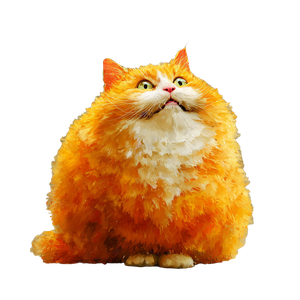 Lumpy Cat Vinyl Car Decal Sticker – Waterproof & UV-Resistant 3.4133333333333336"