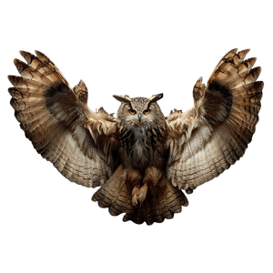 Spread-Winged Owl Vinyl Car Decal Sticker – Waterproof & UV-Resistant 3.4133333333333336"