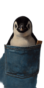 Penguin In Pocket Vinyl Car Decal Sticker – Waterproof & UV-Resistant 5.12"
