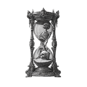 Gothic Skeleton Hourglass V2 Vinyl Car Decal Sticker – Waterproof & UV-Resistant 3.4133333333333336"