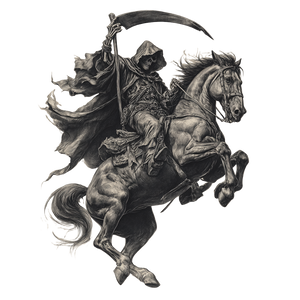 Western Grim Reaper V2 Vinyl Car Decal Sticker – Waterproof & UV-Resistant 6.826666666666667"