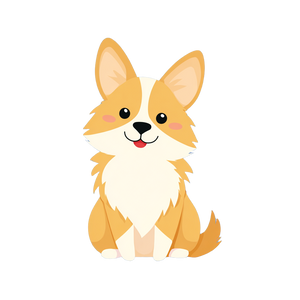 Cute Corgi Mascot Vinyl Car Decal Sticker – Waterproof & UV-Resistant 3.4133333333333336"
