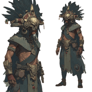 Fantasy Aztec Warrior Vinyl Car Decal Sticker – Waterproof & UV-Resistant 6.826666666666667"