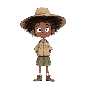 Cartoon Explorer Boy V2 Vinyl Car Decal Sticker – Waterproof & UV-Resistant 6.826666666666667"