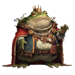 Fat Frog King V2 Vinyl Car Decal Sticker – Waterproof & UV-Resistant 3.4133333333333336"