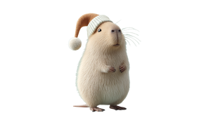 Cartoon Capybara Christmas Vinyl Car Decal Sticker – Waterproof & UV-Resistant 5.4