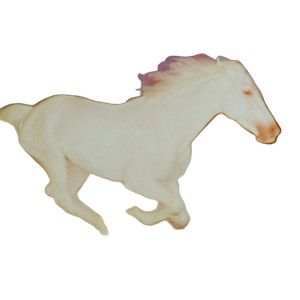 Galloping White Horse V10 Vinyl Car Decal Sticker – Waterproof & UV-Resistant 3.4133333333333336"