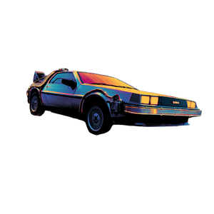 Flying Delorean Vinyl Car Decal Sticker – Waterproof & UV-Resistant 3.4133333333333336"