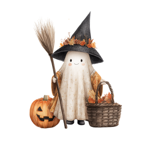 Whimsical Halloween Ghost V4 Vinyl Car Decal Sticker – Waterproof & UV-Resistant 6.826666666666667"