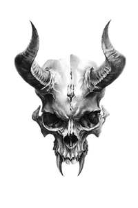 Abstract Devil Skull Vinyl Car Decal Sticker – Waterproof & UV-Resistant 4.4