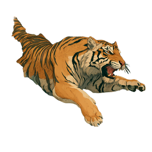 Tiger In Bloom Vinyl Car Decal Sticker – Waterproof & UV-Resistant 6.826666666666667"
