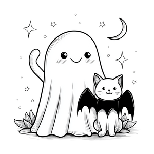 Kawaii Halloween Ghost V5 Vinyl Car Decal Sticker – Waterproof & UV-Resistant 6.826666666666667"