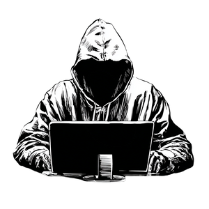 Hacker At Computer V2 Vinyl Car Decal Sticker – Waterproof & UV-Resistant 6.826666666666667"