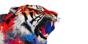 Roaring Tiger Leap Vinyl Car Decal Sticker – Waterproof & UV-Resistant 5.12"