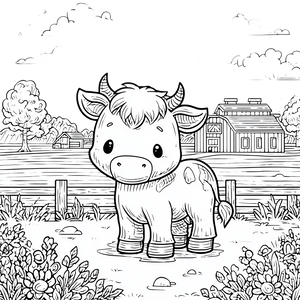 Kawaii Cow Coloring Vinyl Car Decal Sticker – Waterproof & UV-Resistant 6.826666666666667"