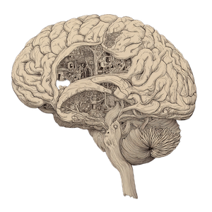 Brain Cluster V2 Vinyl Car Decal Sticker – Waterproof & UV-Resistant 3.4133333333333336"