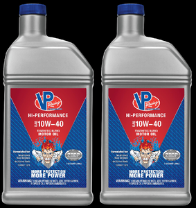 2x VP Racing Full Synthetic Hi-Performance Oil | SAE 10W40 | Ultimate Anti-Wear | Ultra Low Foaming | 1 Quart