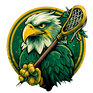 Eagle Lacrosse Mascot Vinyl Car Decal Sticker – Waterproof & UV-Resistant 6.826666666666667"