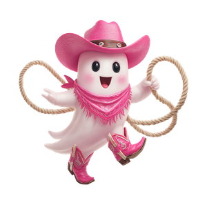 Cartoon Ghost Cowboy V2 Vinyl Car Decal Sticker – Waterproof & UV-Resistant 3.4133333333333336"