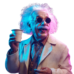 Happy Einstein Vinyl Car Decal Sticker – Waterproof & UV-Resistant 3.4133333333333336"