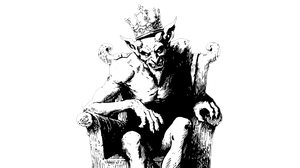 Grotesque Crowned Demon V2 Vinyl Car Decal Sticker – Waterproof & UV-Resistant 2.72"