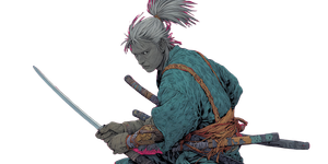 Samurai Cyberpunk Duel Vinyl Car Decal Sticker – Waterproof & UV-Resistant 2.56"
