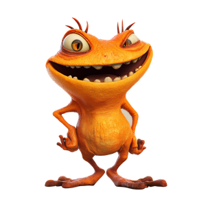 Sneaky Orange Frog Vinyl Car Decal Sticker – Waterproof & UV-Resistant 3.4133333333333336"