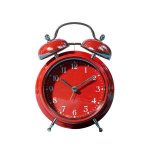 Red Alarm Clock V5 Vinyl Car Decal Sticker – Waterproof & UV-Resistant 3.4133333333333336"