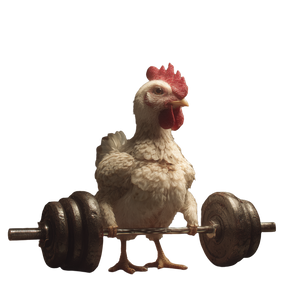 Gym Chicken V2 Vinyl Car Decal Sticker – Waterproof & UV-Resistant 6.826666666666667"