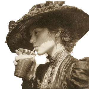 Victorian Coffee Sip Vinyl Car Decal Sticker – Waterproof & UV-Resistant 6.826666666666667"