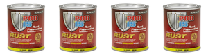 4x Advanced Rust Treatment | Gloss Black 1 Quart Can | Chemical Resistant | Waterproof