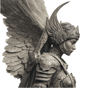 Angel Warrior V32 Vinyl Car Decal Sticker – Waterproof & UV-Resistant 3.4133333333333336"
