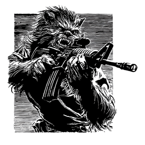 Werewolf Soldier Vinyl Car Decal Sticker – Waterproof & UV-Resistant 3.4133333333333336"
