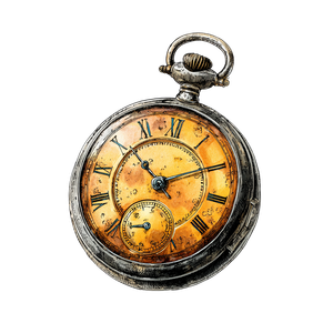 Rusty Pocket Watch Vinyl Car Decal Sticker – Waterproof & UV-Resistant 6.826666666666667"