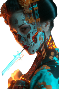 Cyberpunk Geisha Samurai Vinyl Car Decal Sticker – Waterproof & UV-Resistant 4.4 Cyberpunk Geisha Samurai Vinyl Car Decal Sticker – Waterproof & UV-Resistant 4.4