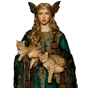 Freya With Cats Vinyl Car Decal Sticker – Waterproof & UV-Resistant 6.826666666666667"