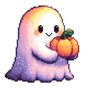 Kawaii Ghost Pumpkin V2 Vinyl Car Decal Sticker – Waterproof & UV-Resistant 3.4133333333333336"