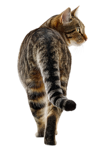 Cat Walking Away Vinyl Car Decal Sticker – Waterproof & UV-Resistant 4.32"