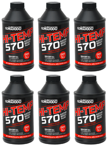 6x Wilwood 570 Brake Fluid | DOT 5.1 Rated | 12oz Bottle | High-temp Performance