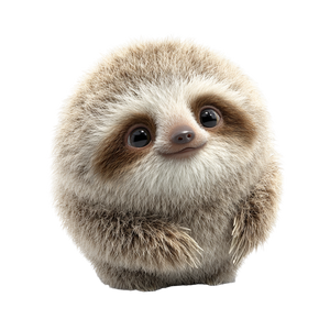 Cute Spherical Sloth Vinyl Car Decal Sticker – Waterproof & UV-Resistant 3.4133333333333336"