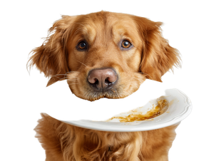 Golden Retriever With Plate Vinyl Car Decal Sticker – Waterproof & UV-Resistant 6.1866666666666665"