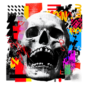 Punk Skull Logo Vinyl Car Decal Sticker – Waterproof & UV-Resistant 6.826666666666667"