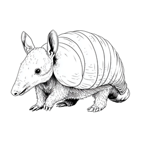 Cute Armadillo Vinyl Car Decal Sticker – Waterproof & UV-Resistant 3.4133333333333336"