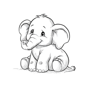 Cute Baby Elephant V10 Vinyl Car Decal Sticker – Waterproof & UV-Resistant 6.826666666666667"