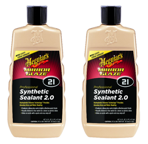 2x Meguiars Mirror Glaze Car Wax | 16oz Synthetic Liquid | Darker, Deeper, More Reflective | Eliminates Scratches & Swirls