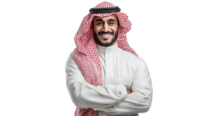 Confident Saudi Man V6 Vinyl Car Decal Sticker – Waterproof & UV-Resistant 5.4