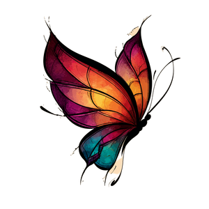 Colorful Butterfly Symbol Vinyl Car Decal Sticker – Waterproof & UV-Resistant 3.4133333333333336"