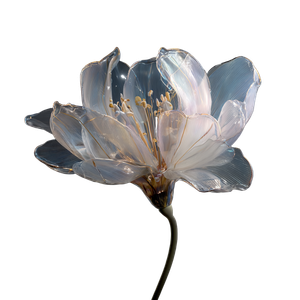 Transparent Flower V3 Vinyl Car Decal Sticker – Waterproof & UV-Resistant 3.4133333333333336"