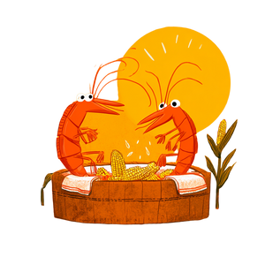 Shrimp At Hot Tub Vinyl Car Decal Sticker – Waterproof & UV-Resistant 3.4133333333333336"