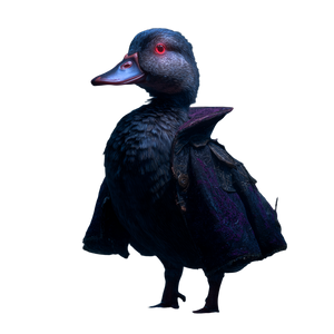 Gothic Vampire Duck Vinyl Car Decal Sticker – Waterproof & UV-Resistant 3.4133333333333336"